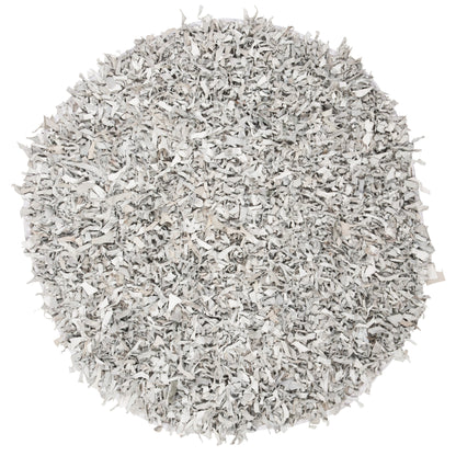 SAFAVIEH Tapis en cuir moderne à poils longs Blayne fait à la main