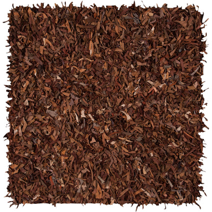 SAFAVIEH Tapis en cuir moderne à poils longs Blayne fait à la main