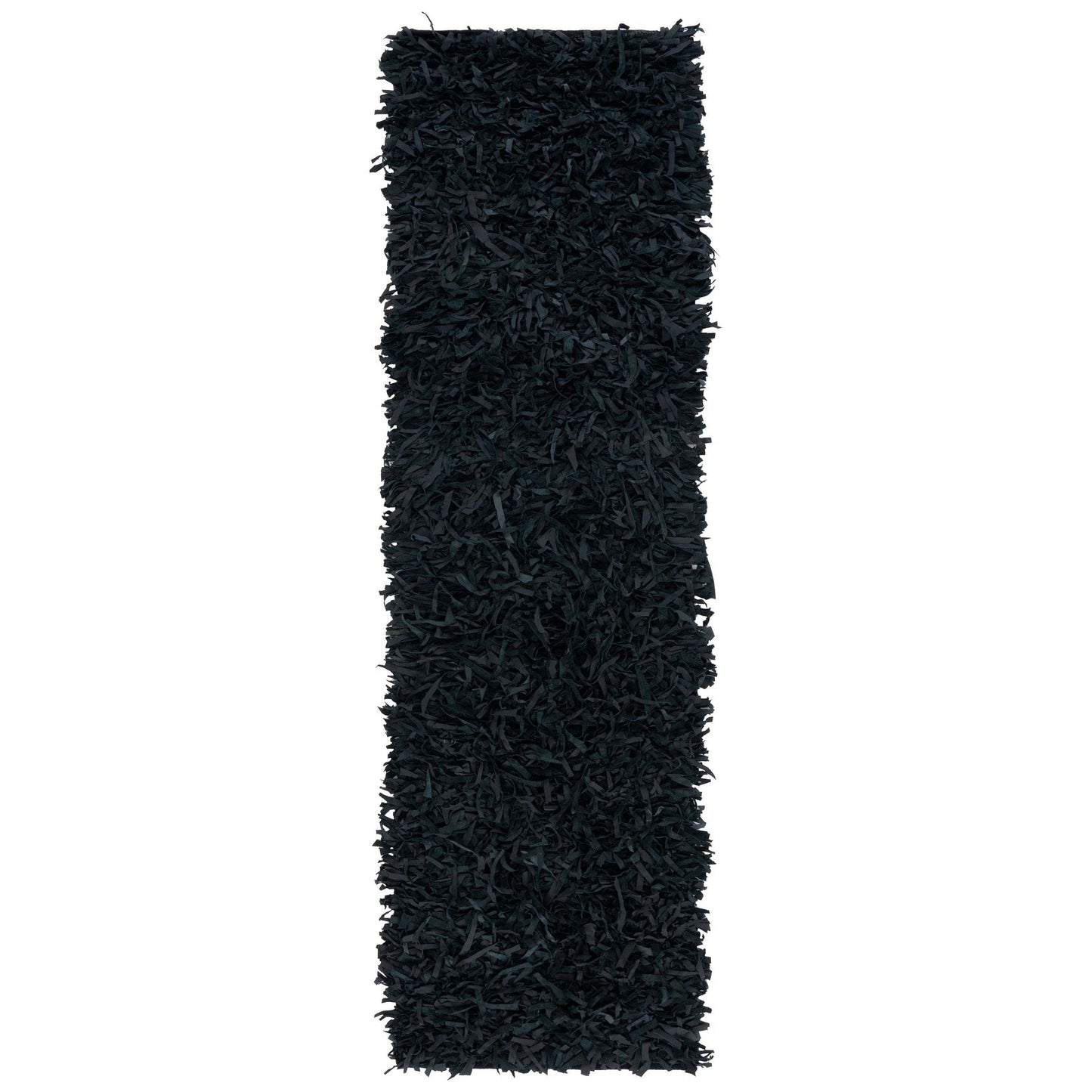 Tapis décoratif moderne SAFAVIEH en cuir shaggy fait main Doinita