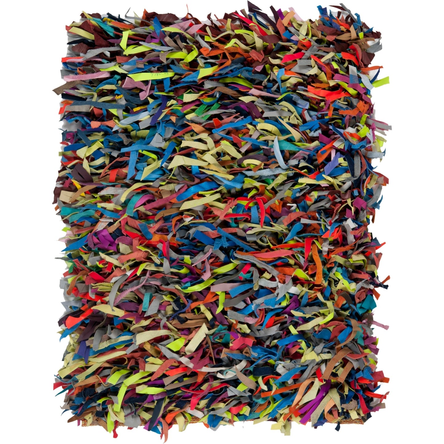 Tapis décoratif moderne SAFAVIEH en cuir shaggy fait main Doinita