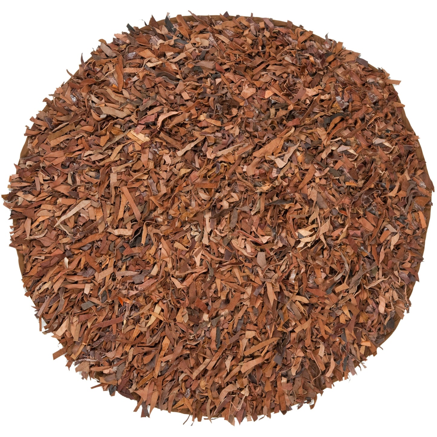 Tapis décoratif moderne SAFAVIEH en cuir shaggy fait main Doinita