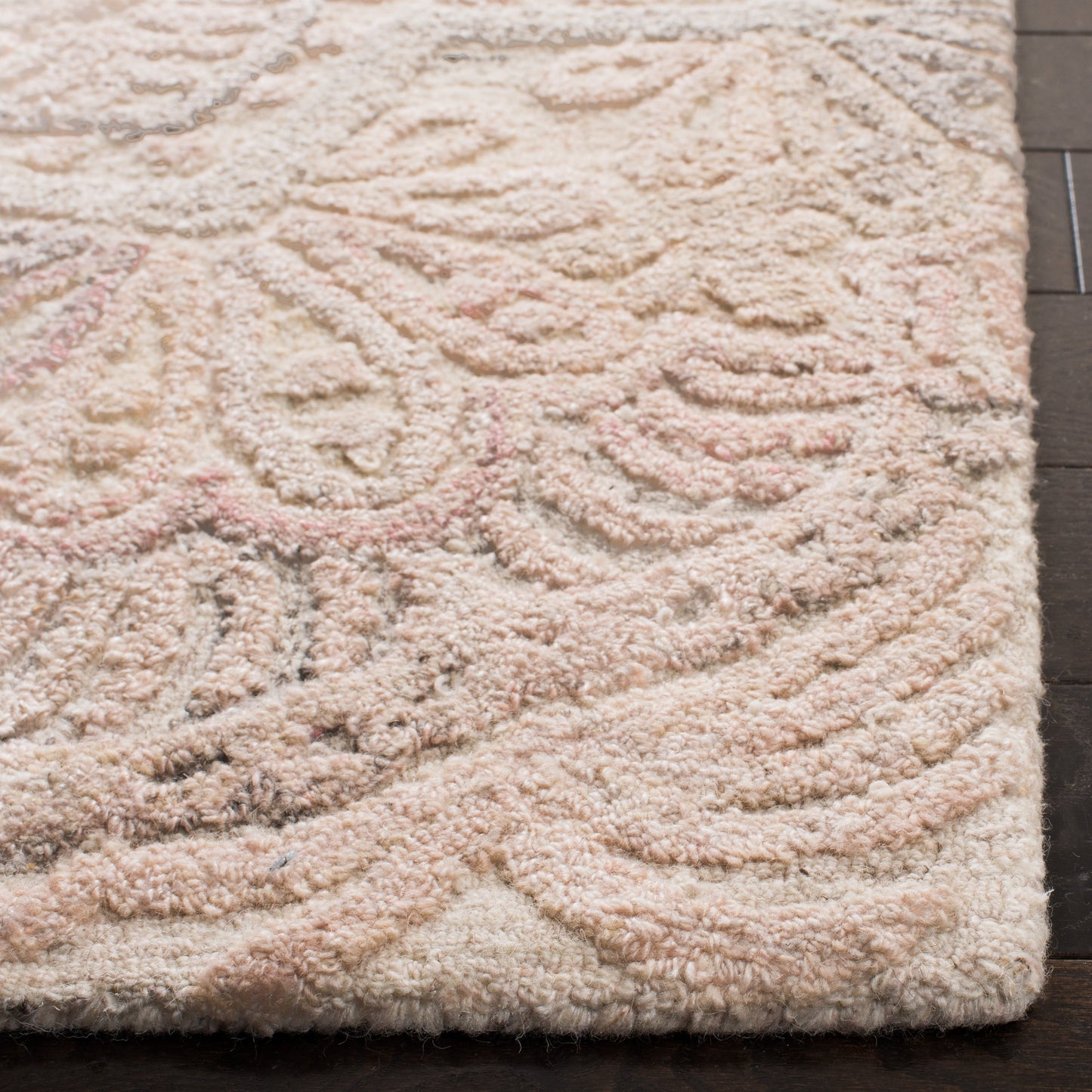 SAFAVIEH Tapis en laine à médaillon moderne Carlijn fait à la main