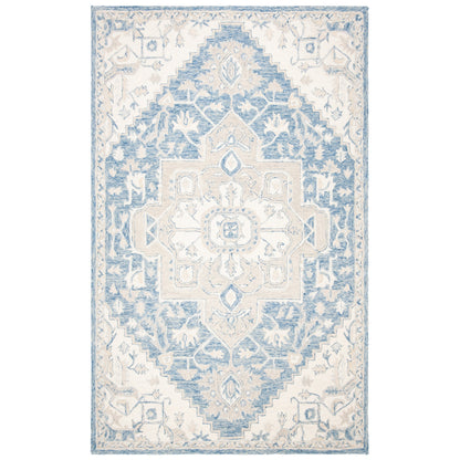 Tapis en laine SAFAVIEH à micro-boucles, motif médaillon Gulseven, fait main