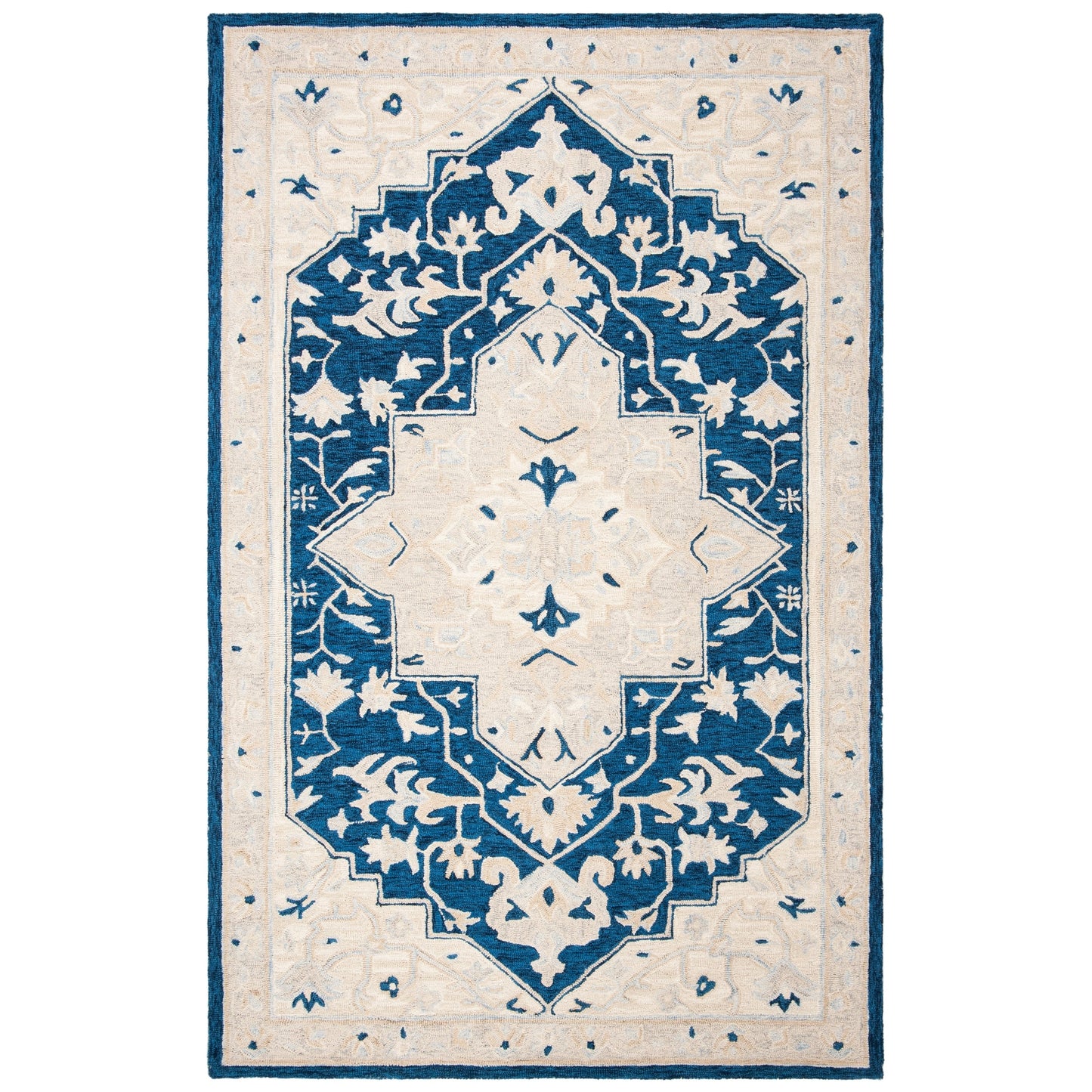 Tapis en laine Selveta micro-bouclé fait main SAFAVIEH