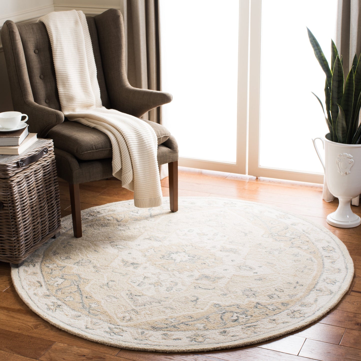 Tapis en laine Selveta micro-bouclé fait main SAFAVIEH