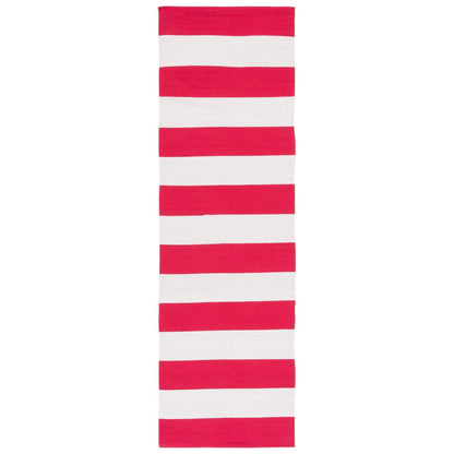 Tapis SAFAVIEH Montauk à rayures Geltrude en coton tissé plat fait main
