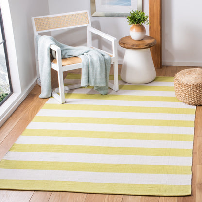 Tapis SAFAVIEH Montauk à rayures Geltrude en coton tissé plat fait main