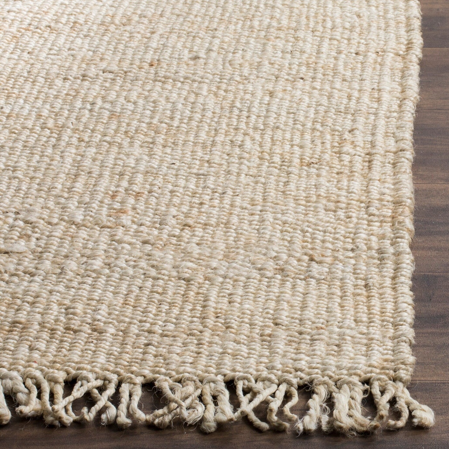 Tapis à franges en jute Eybjorg en fibres naturelles fait main SAFAVIEH