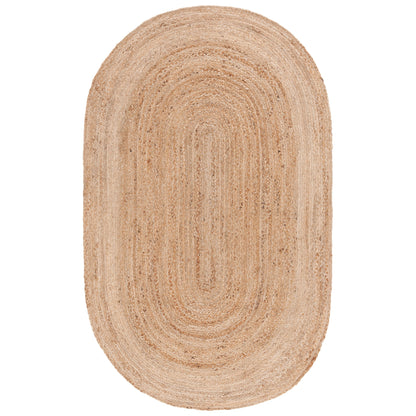 Tapis rond en jute à bordure Jolette en fibres naturelles fait main SAFAVIEH