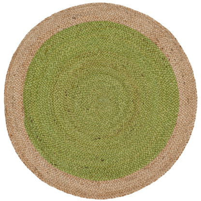 Tapis rond en jute à bordure Jolette en fibres naturelles fait main SAFAVIEH