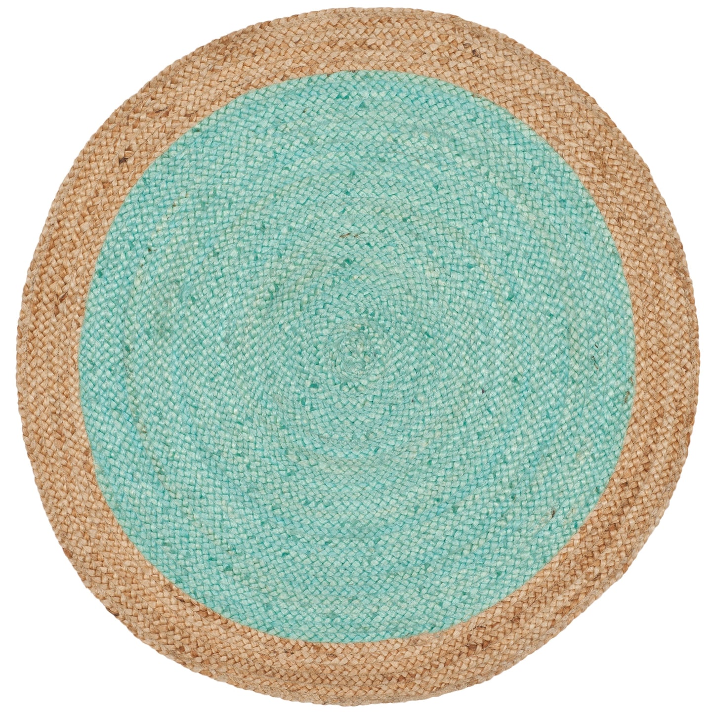 Tapis rond en jute à bordure Jolette en fibres naturelles fait main SAFAVIEH