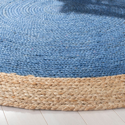 Tapis rond en jute à bordure Jolette en fibres naturelles fait main SAFAVIEH