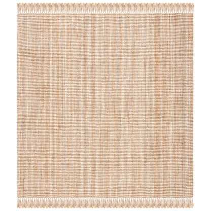 Tapis Mirnesa en jute fait main en fibre naturelle avec franges SAFAVIEH
