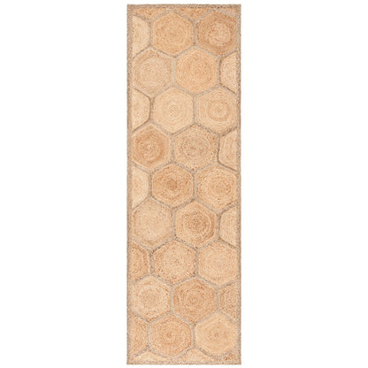 Tapis en jute nid d'abeille Nargiz en fibre naturelle fait main SAFAVIEH