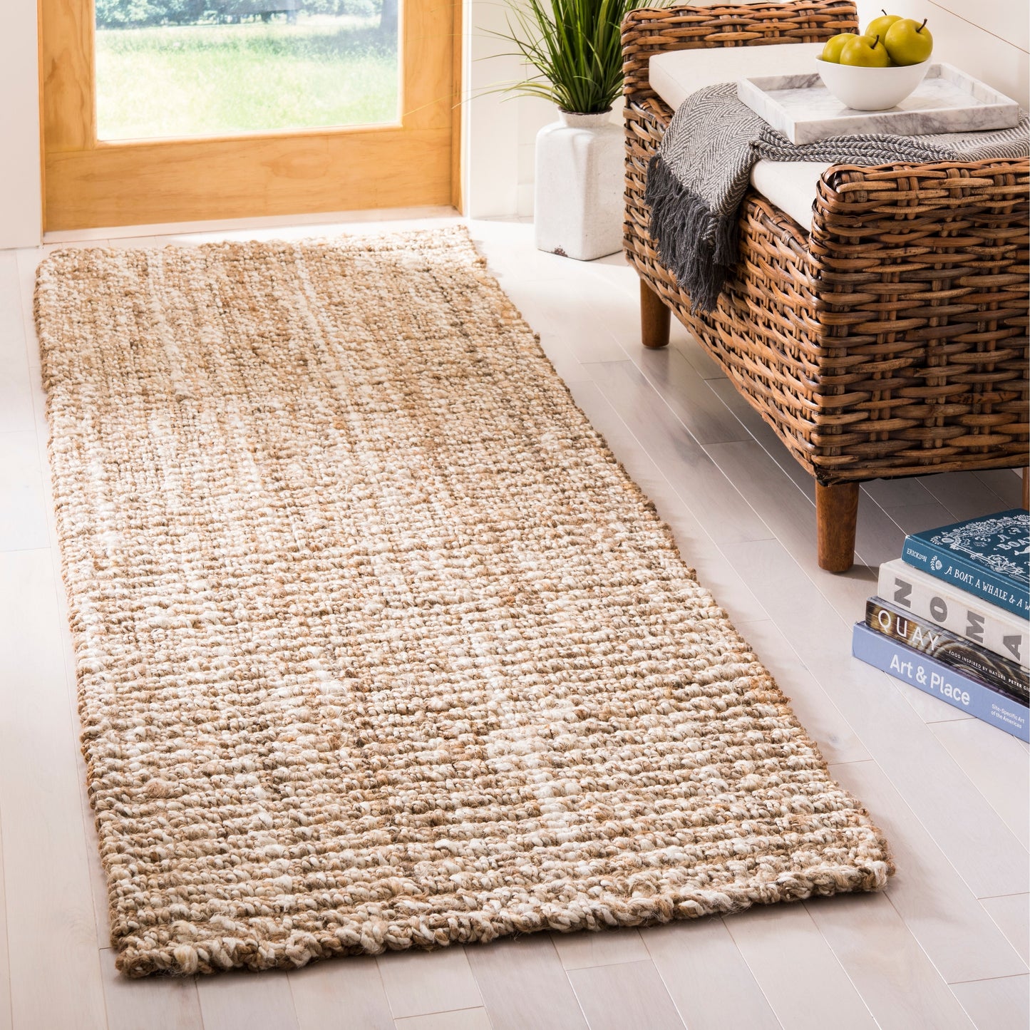 Tapis en jute Rayne fait main en fibres naturelles SAFAVIEH