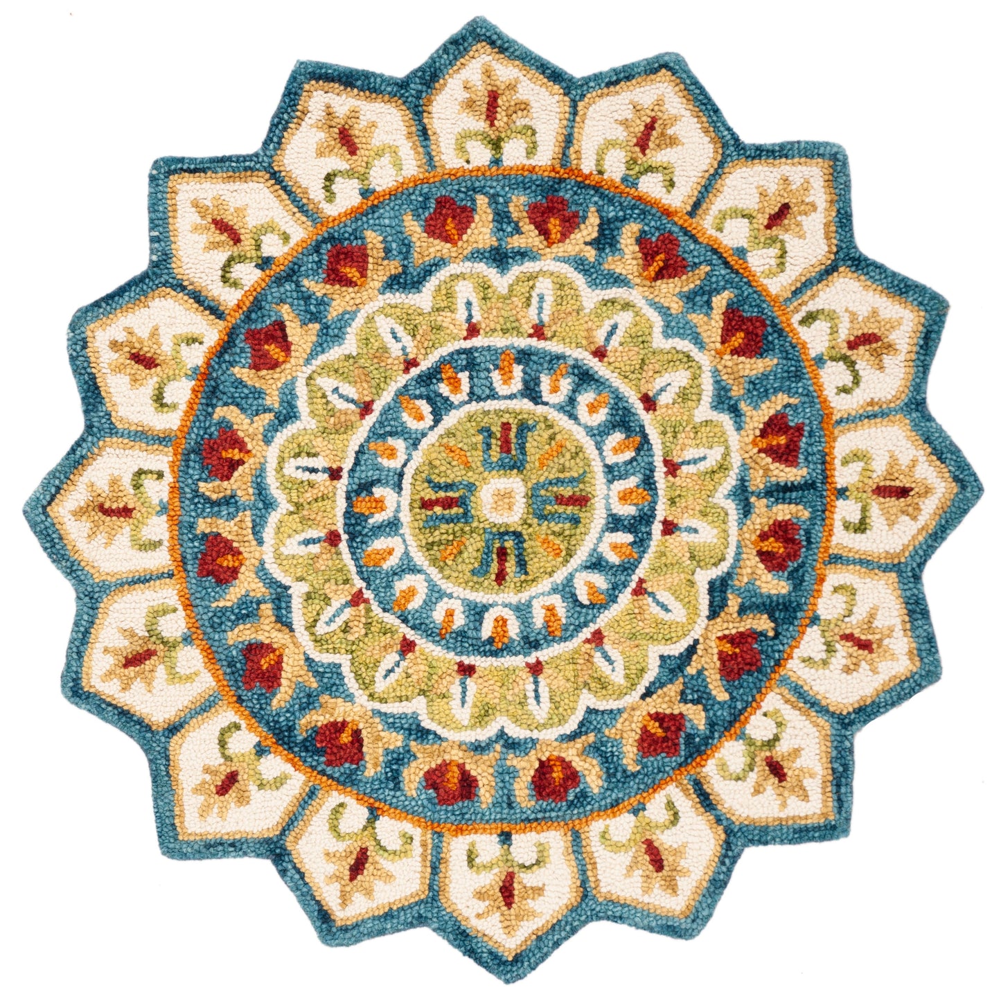 Tapis fantaisie en laine fait main SAFAVIEH Rianna Mandala