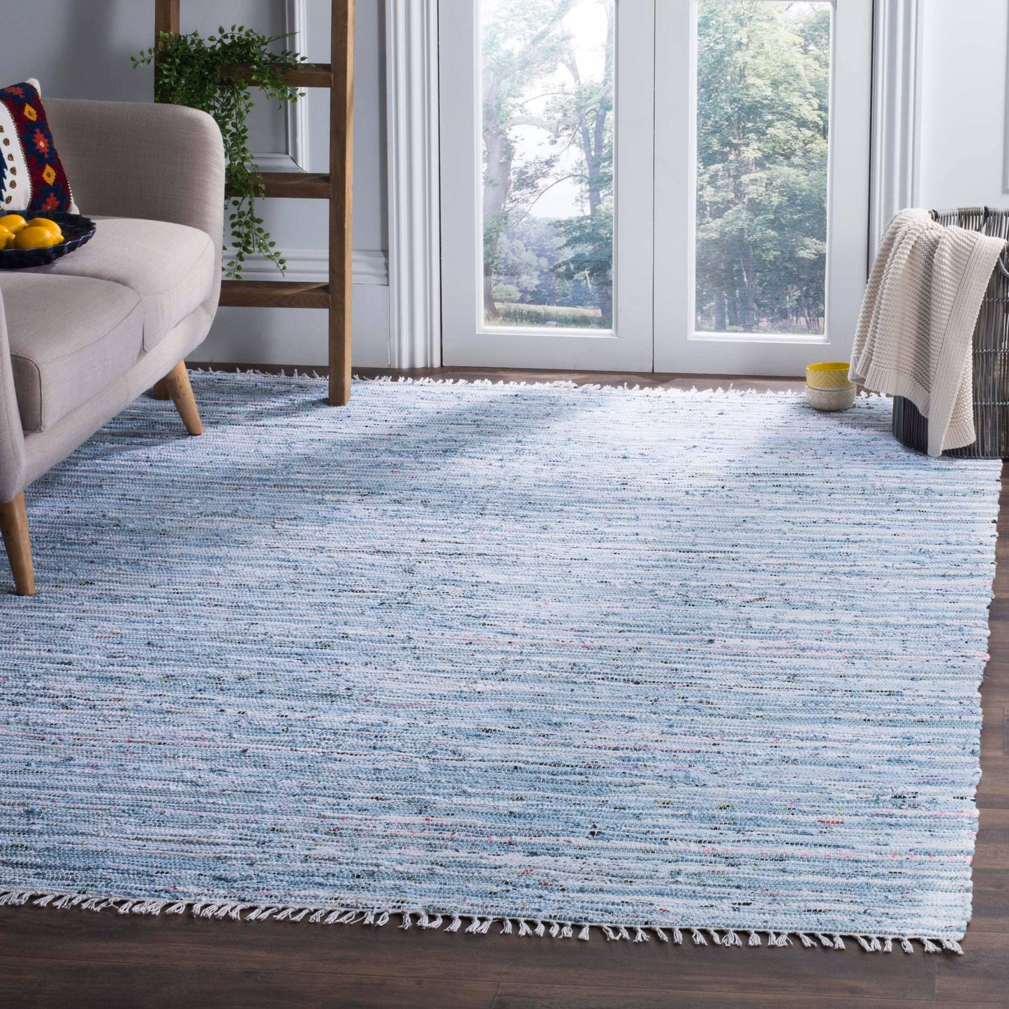 Tapis en coton à rayures Litzy fait main SAFAVIEH