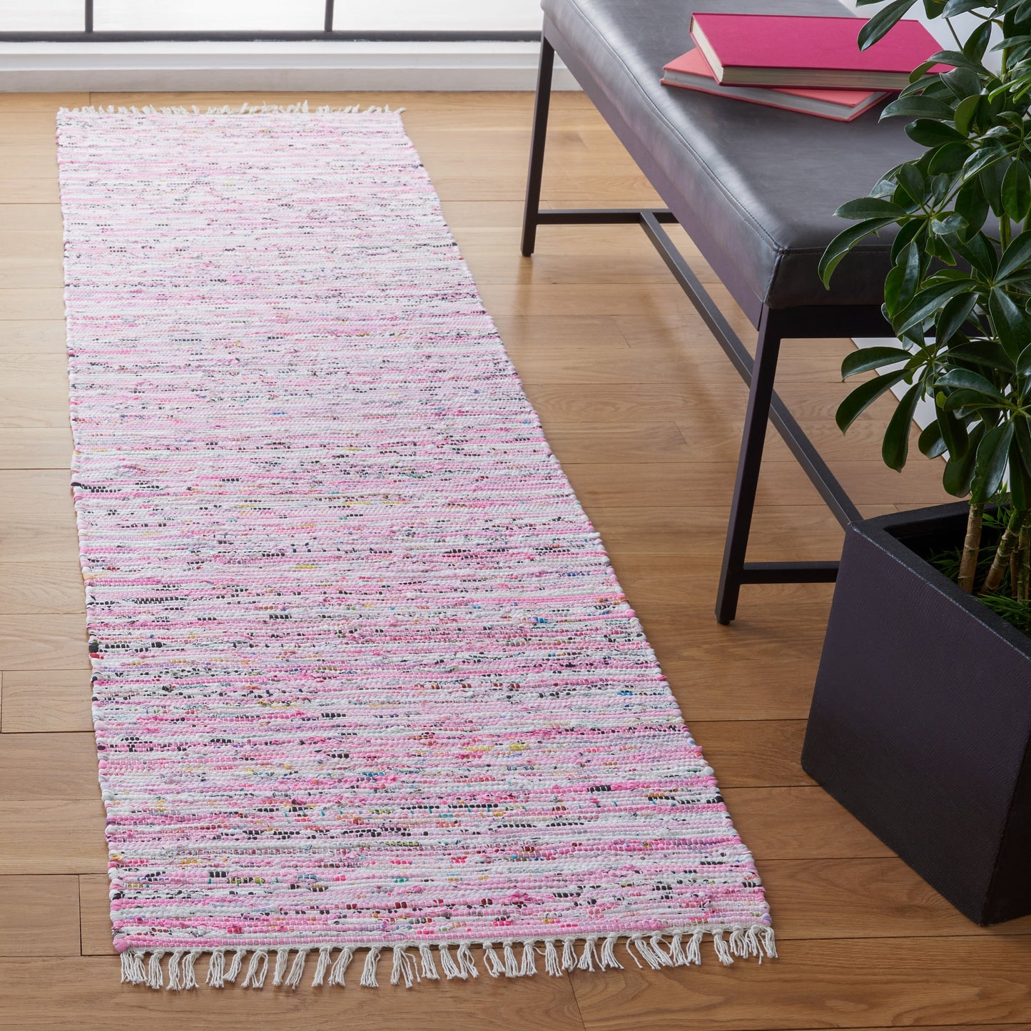 Tapis en coton à rayures Litzy fait main SAFAVIEH