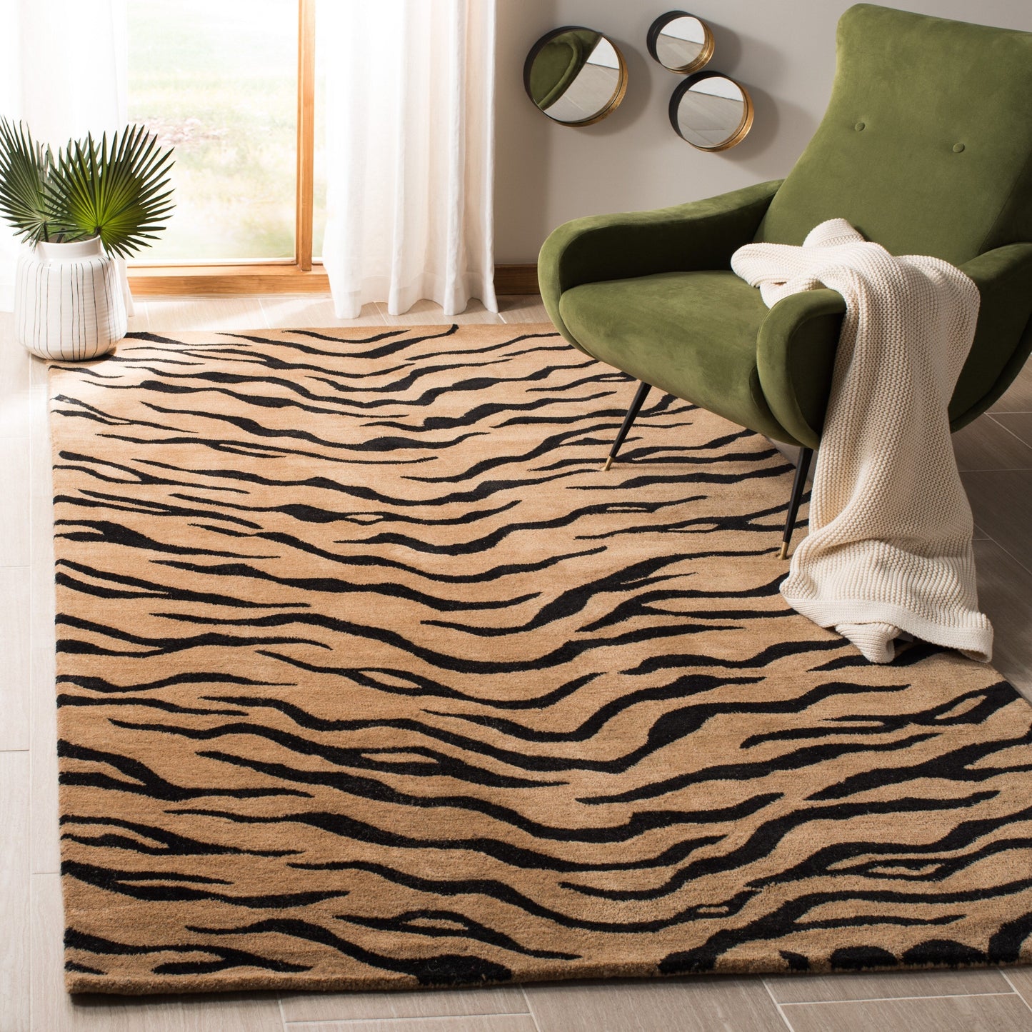 Tapis en laine fait main Soho Latoyia Tiger NZ de SAFAVIEH