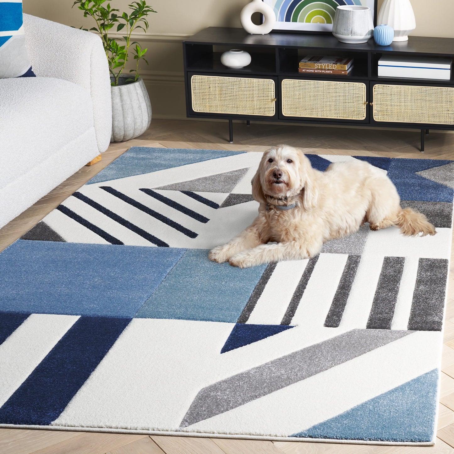 Tapis abstrait moderne du milieu du siècle SAFAVIEH Hollywood Tzana