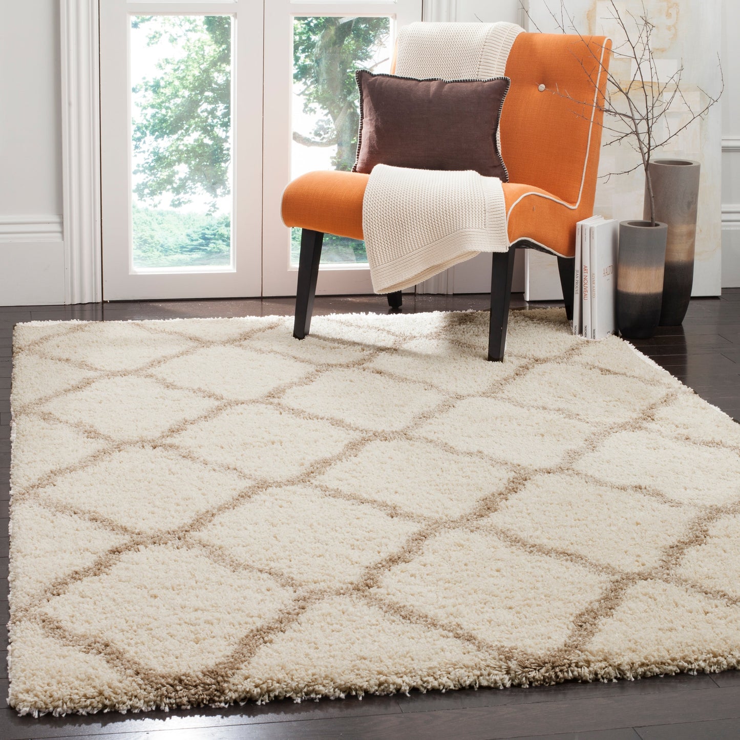 Tapis SAFAVIEH Hudson Shag Athena Trellis de 5 cm d'épaisseur