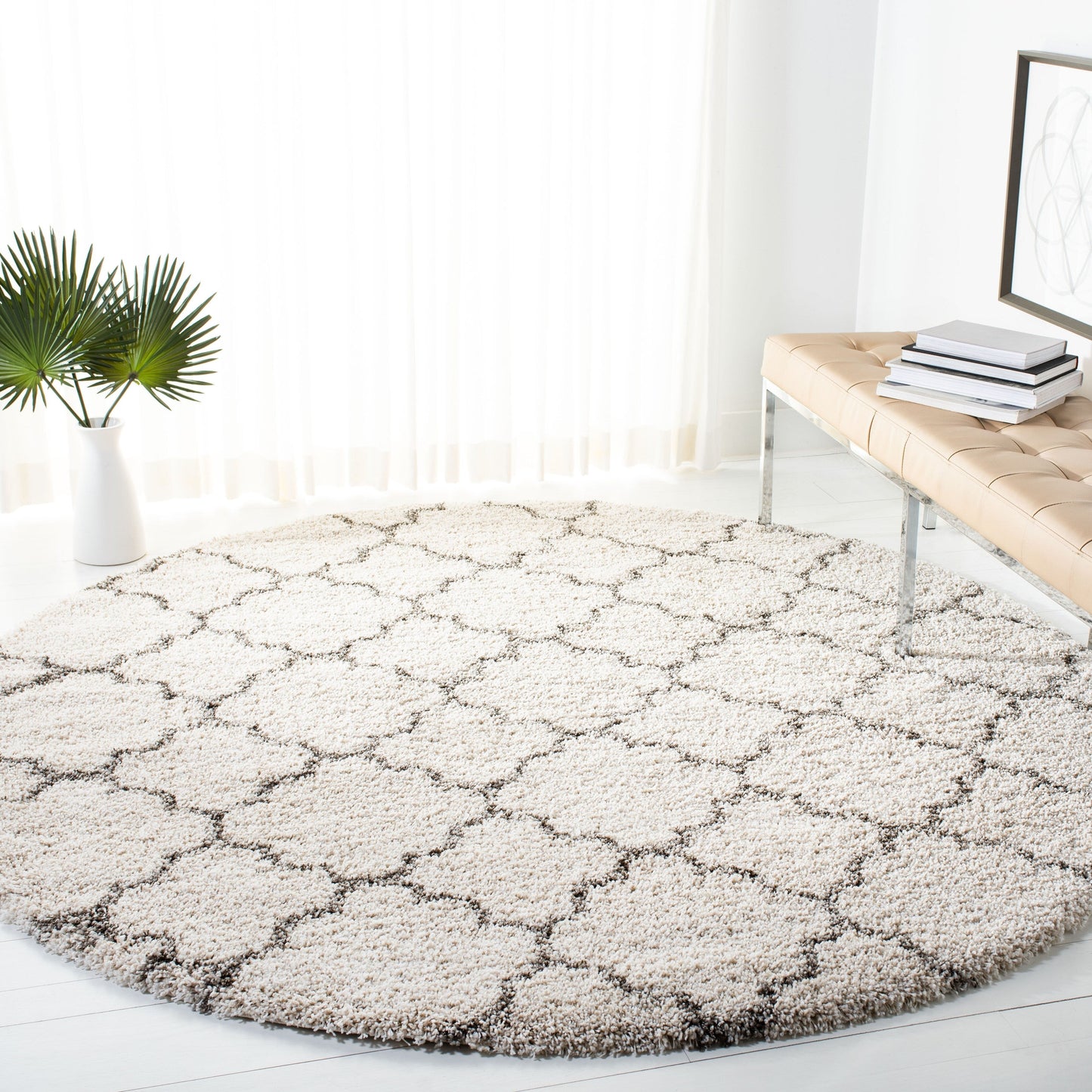 Tapis SAFAVIEH Hudson Shag Jeryl Glam Trellis de 5 cm d'épaisseur