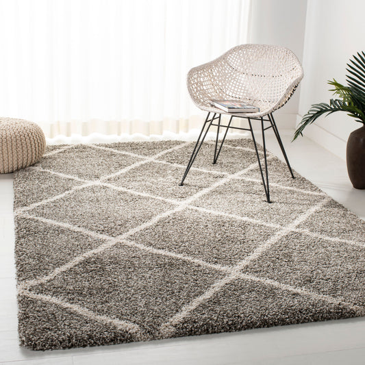 Tapis SAFAVIEH Hudson Shag Raili Diamond Treillis de 2 pouces d'épaisseur