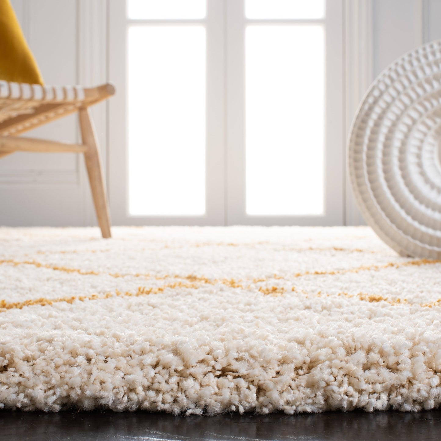 Tapis SAFAVIEH Hudson Shag Raili Diamond Treillis de 2 pouces d'épaisseur