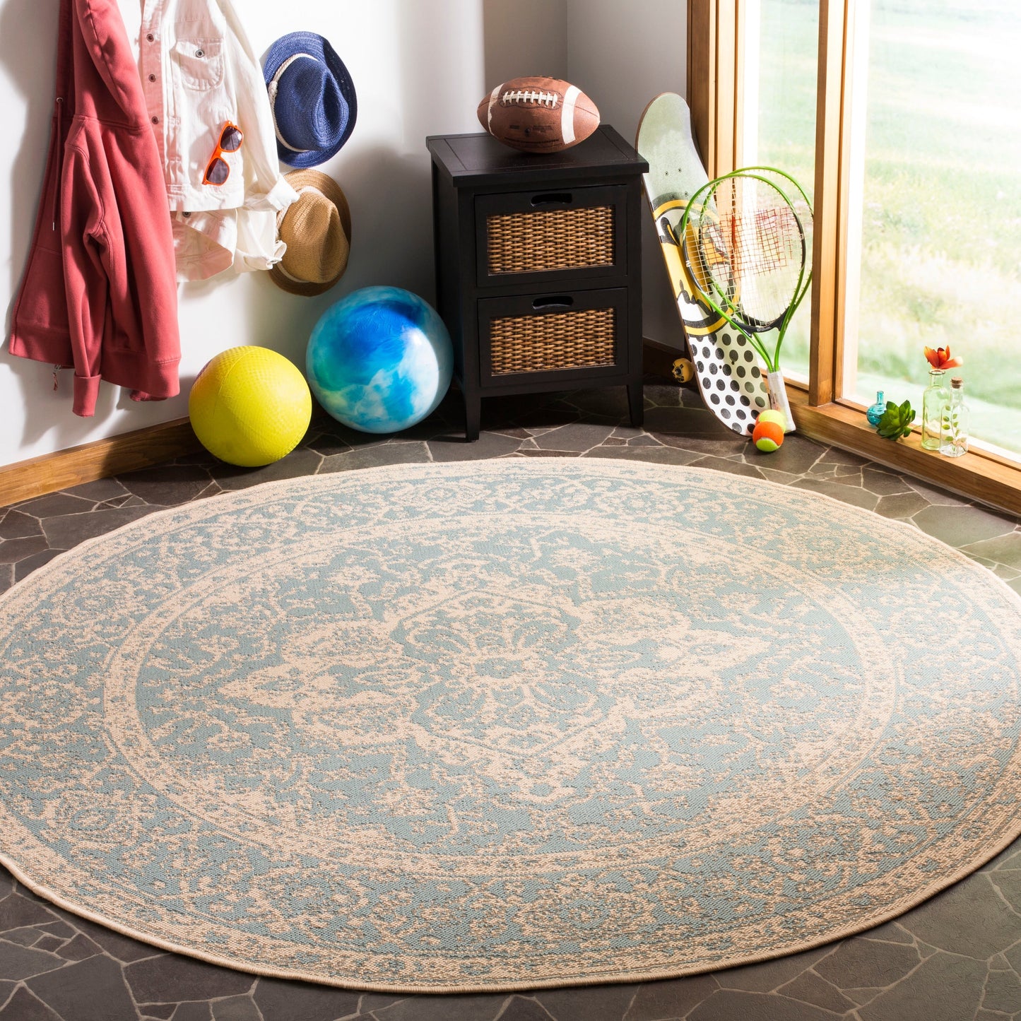 Tapis d'intérieur/extérieur imperméable SAFAVIEH Linden Louann pour terrasse ou jardin