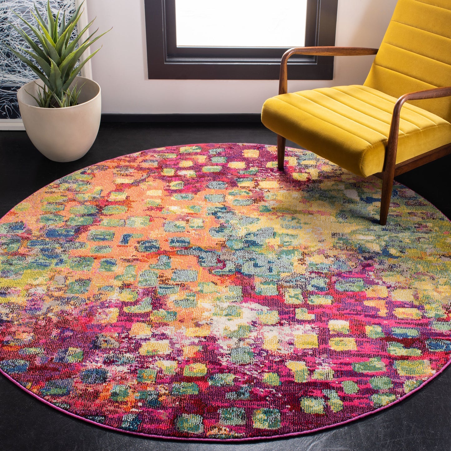 Tapis SAFAVIEH Madison Cherie moderne abstrait aquarelle