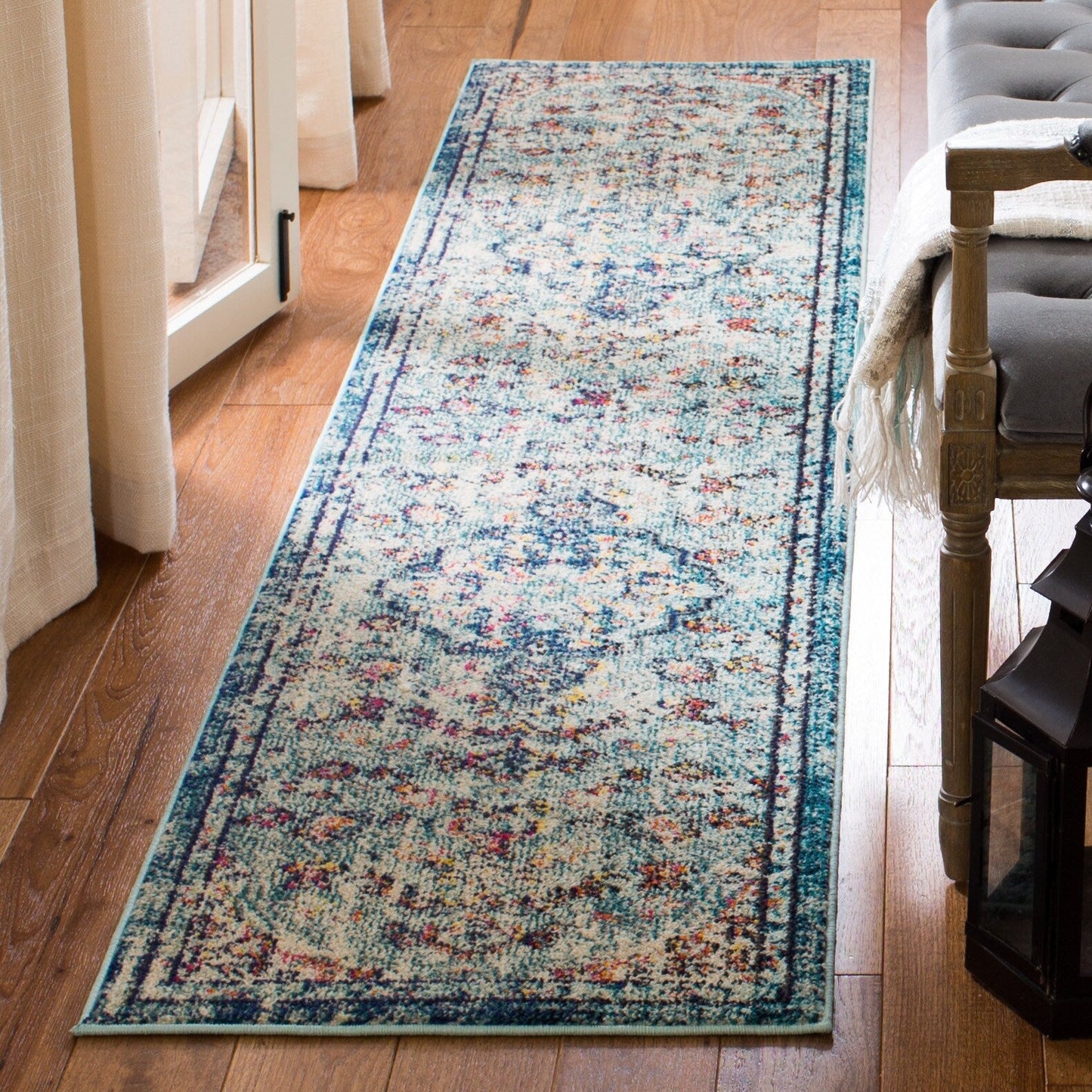 Tapis SAFAVIEH Madison Libusa Boho à médaillon vieilli