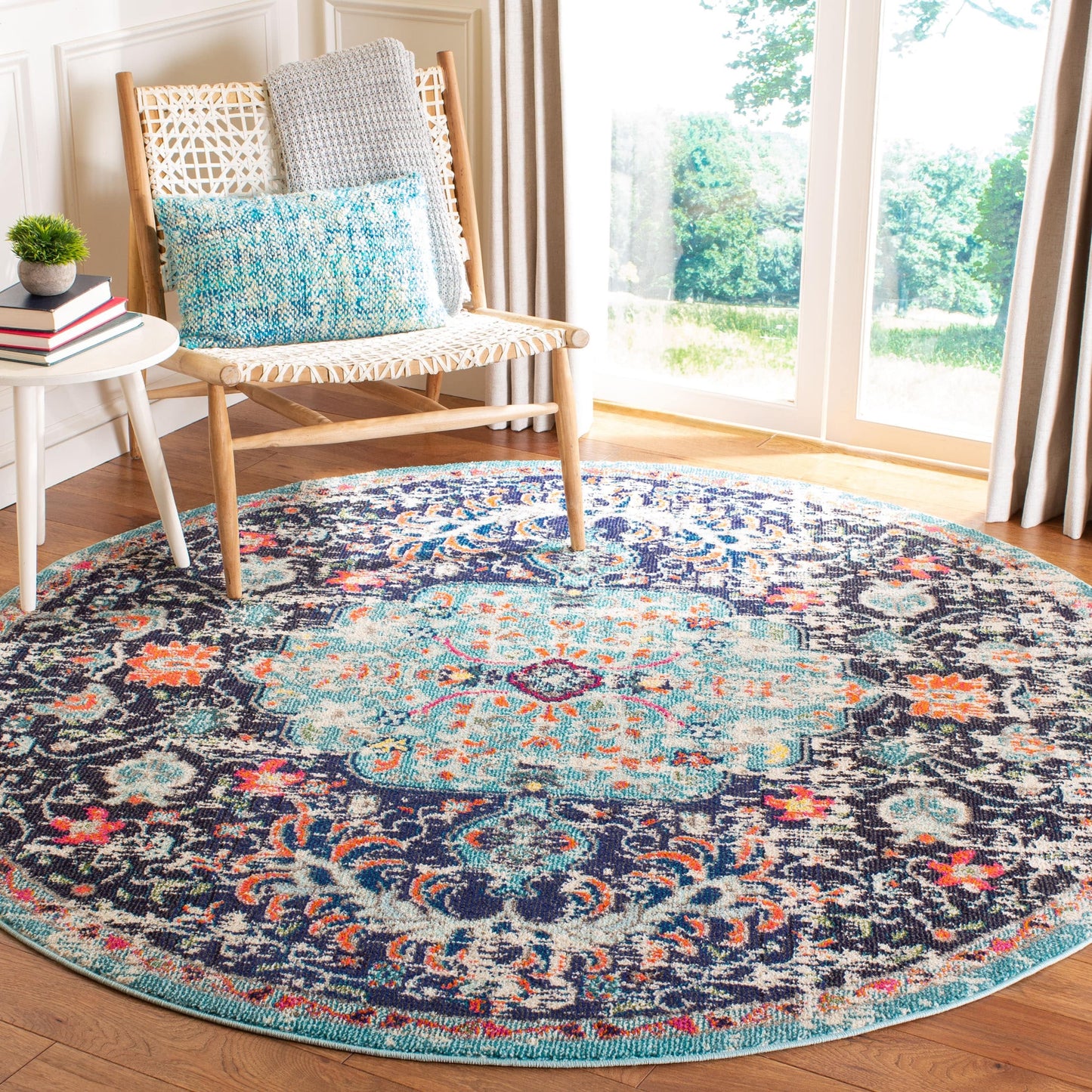 Tapis SAFAVIEH Madison Libusa Boho à médaillon vieilli