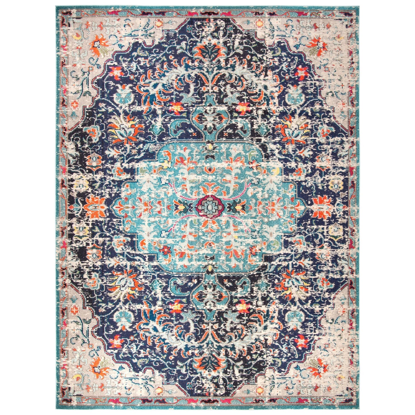 Tapis SAFAVIEH Madison Libusa Boho à médaillon vieilli