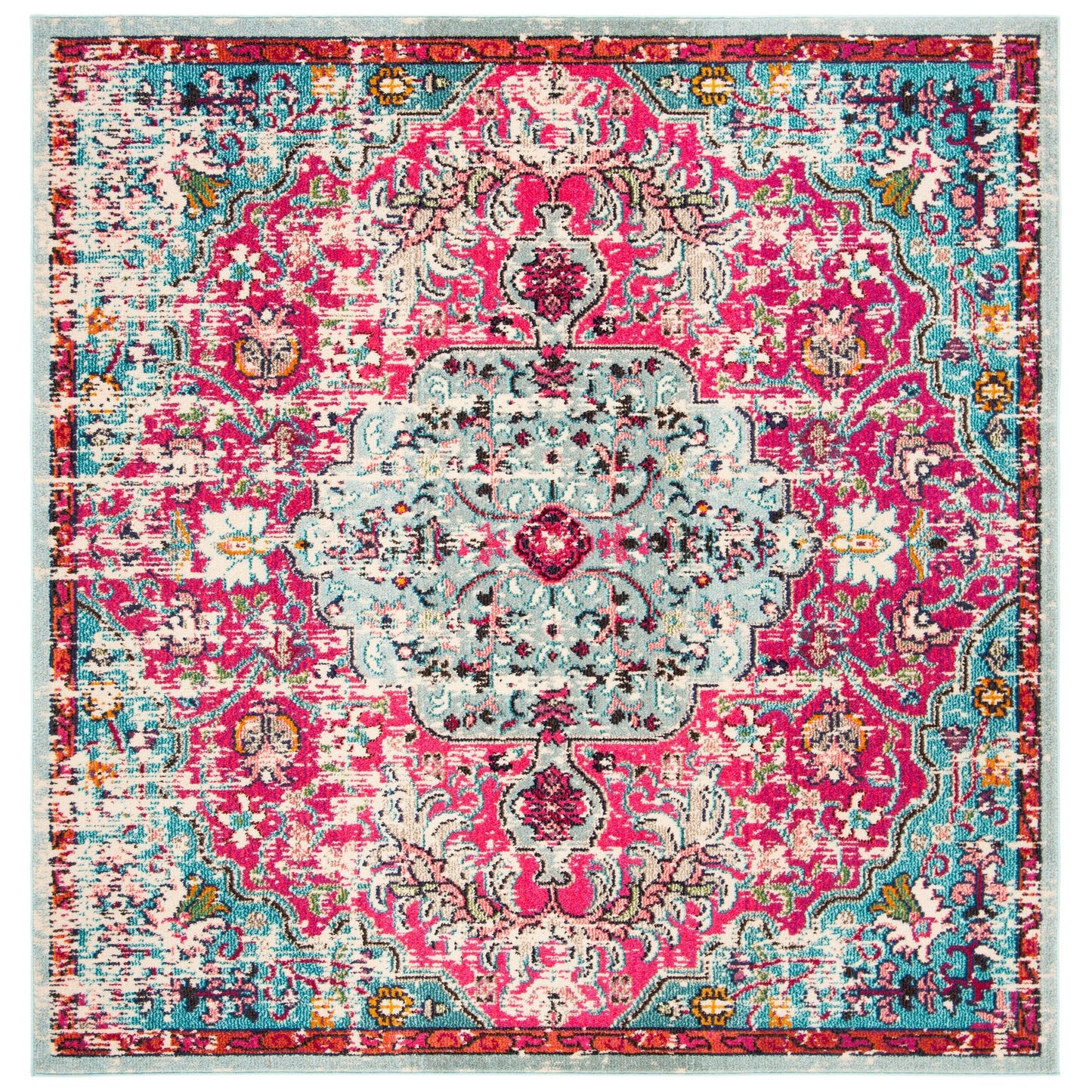 Tapis SAFAVIEH Madison Libusa Boho à médaillon vieilli