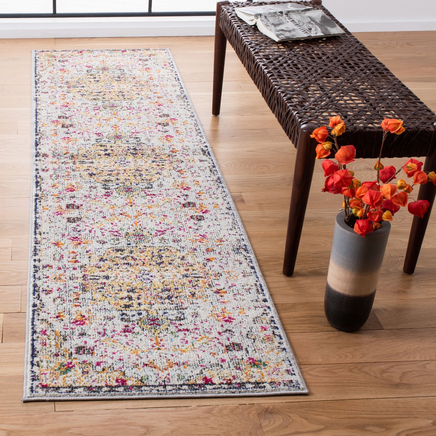 Tapis SAFAVIEH Madison Libusa Boho à médaillon vieilli