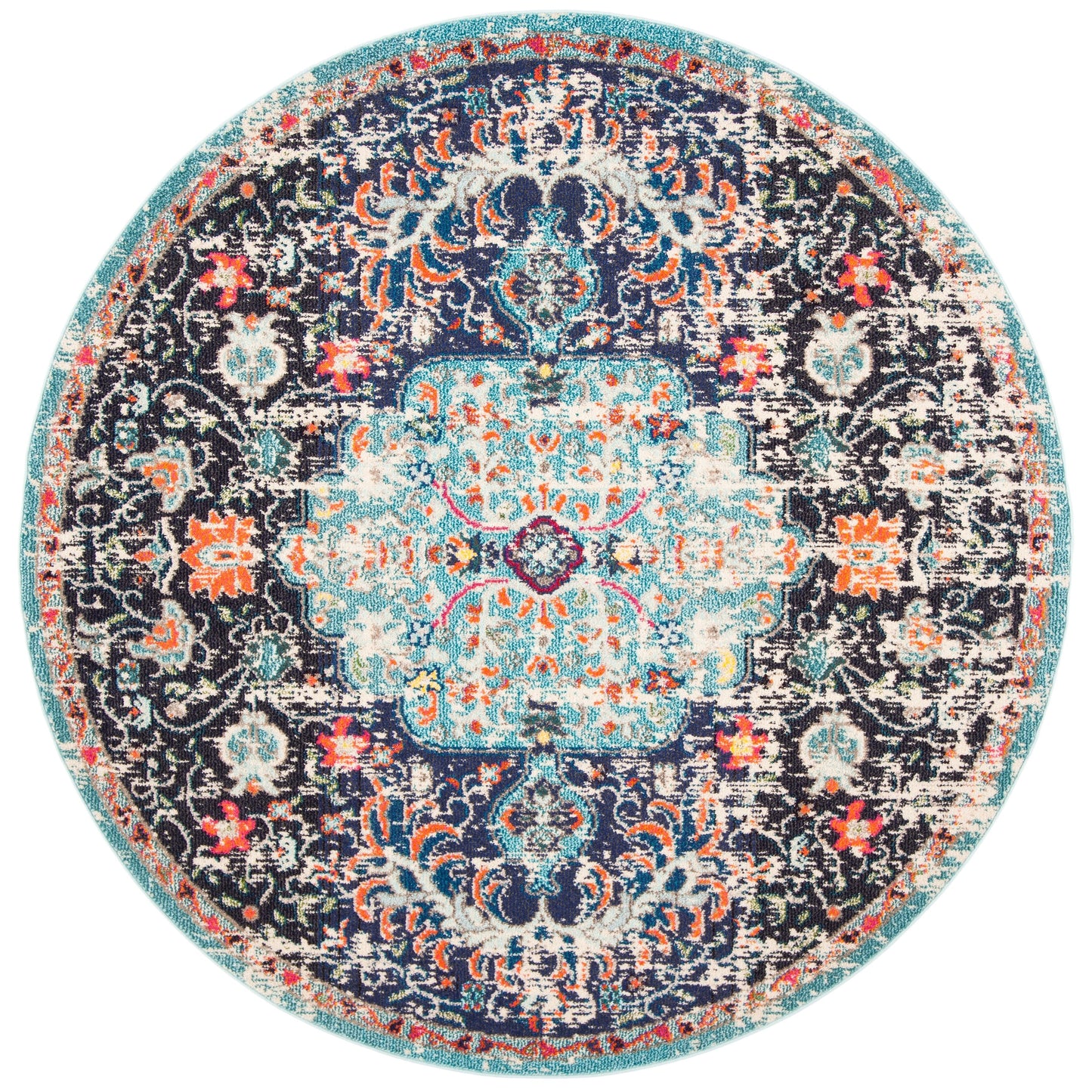 Tapis SAFAVIEH Madison Libusa Boho à médaillon vieilli