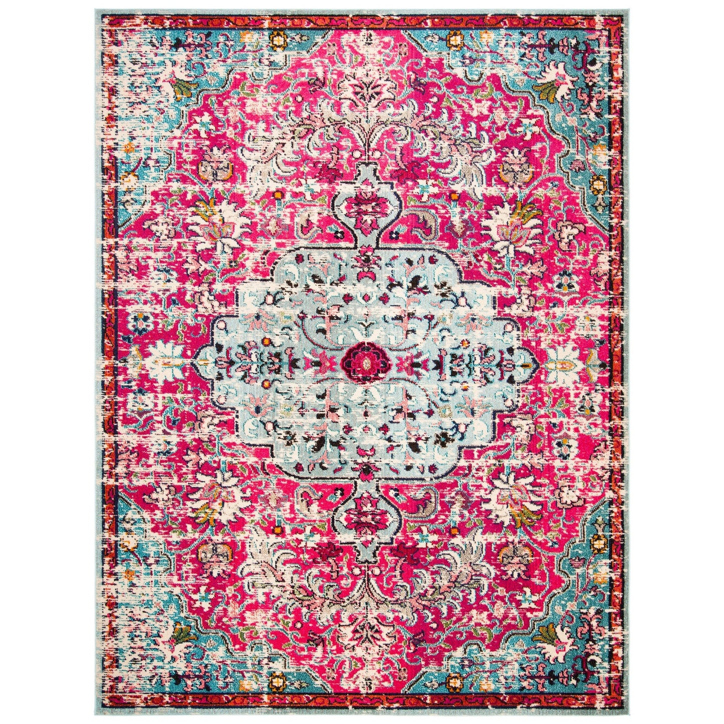 Tapis SAFAVIEH Madison Libusa Boho à médaillon vieilli
