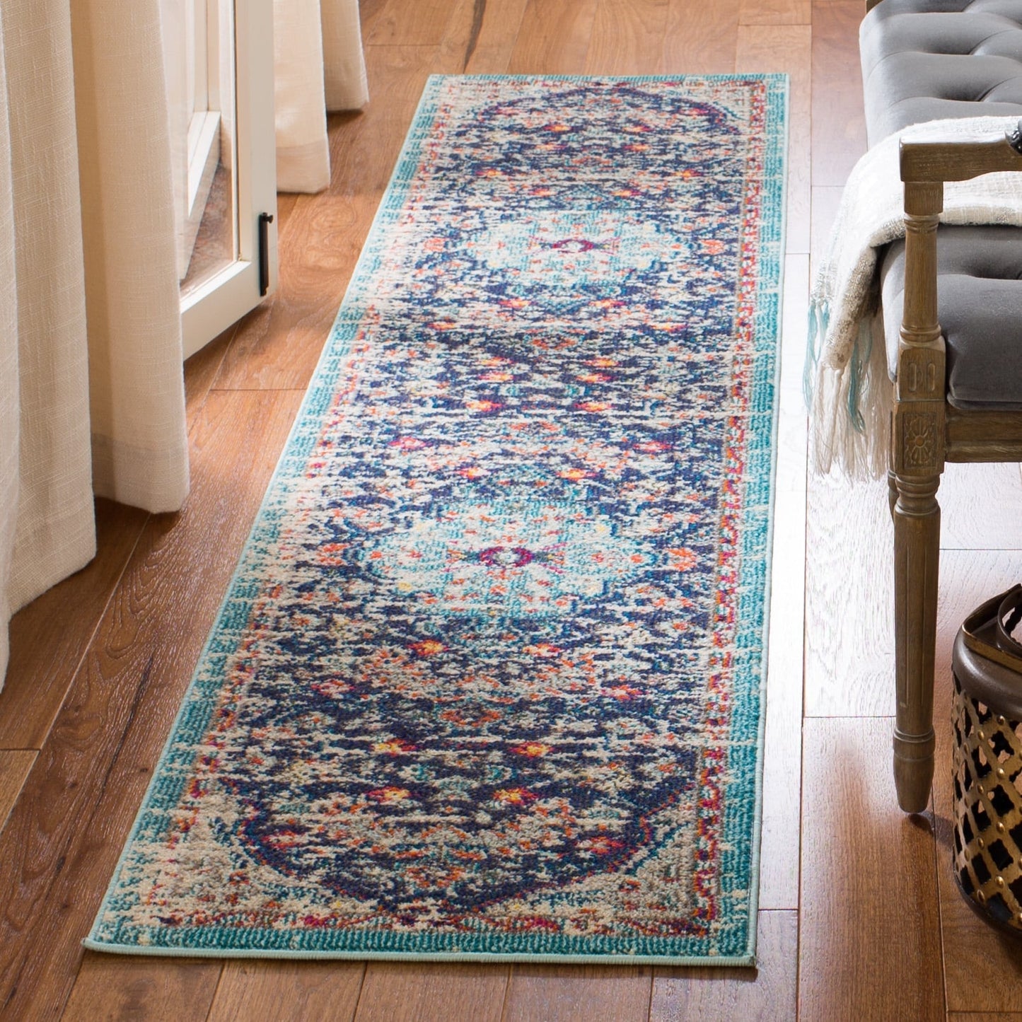 Tapis SAFAVIEH Madison Libusa Boho à médaillon vieilli