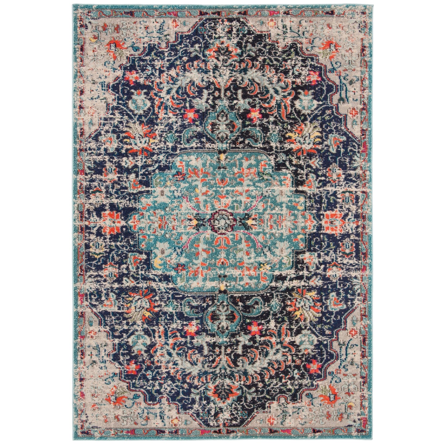 Tapis SAFAVIEH Madison Libusa Boho à médaillon vieilli