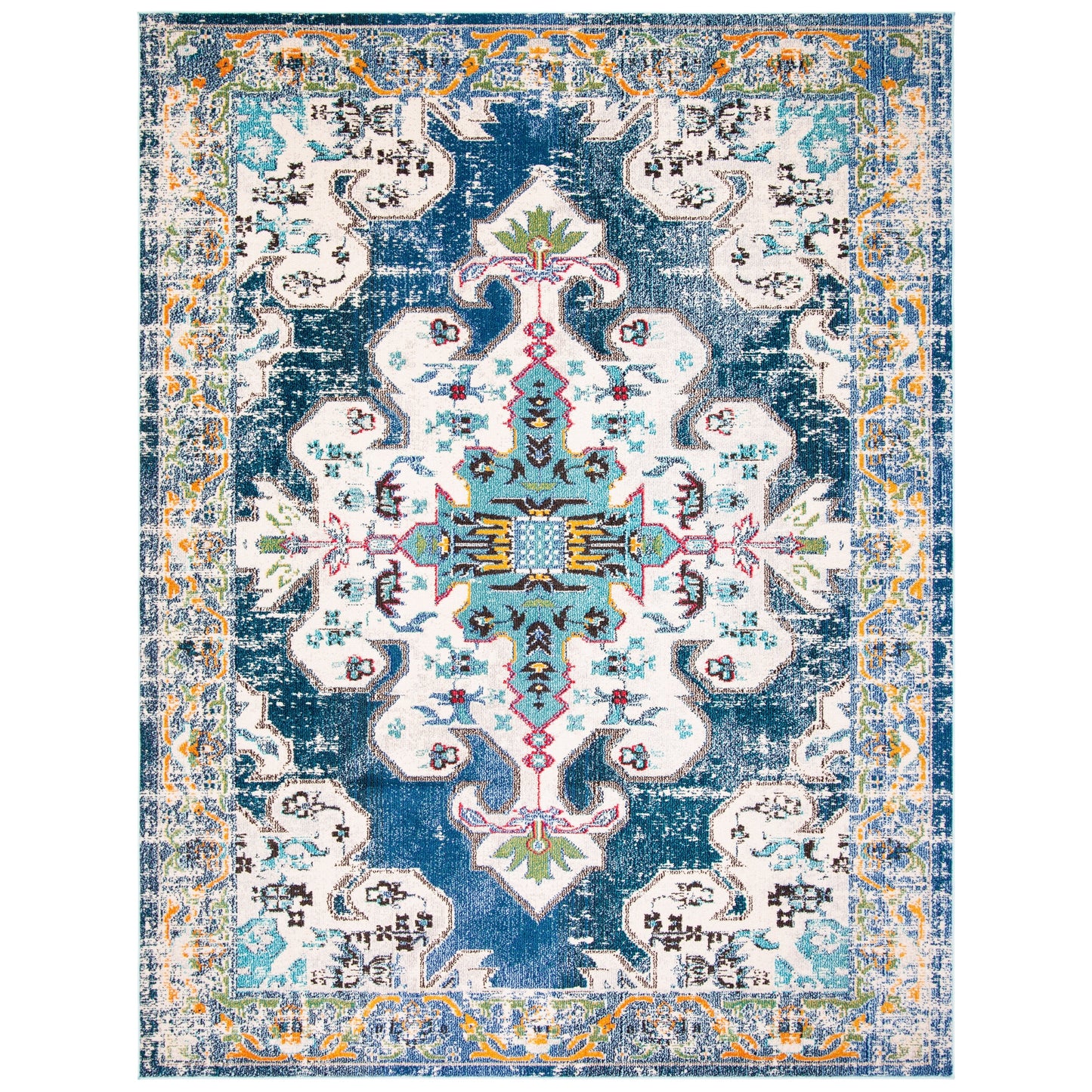 Tapis décoratif SAFAVIEH Madison Marilou Boho Medallion effet vieilli