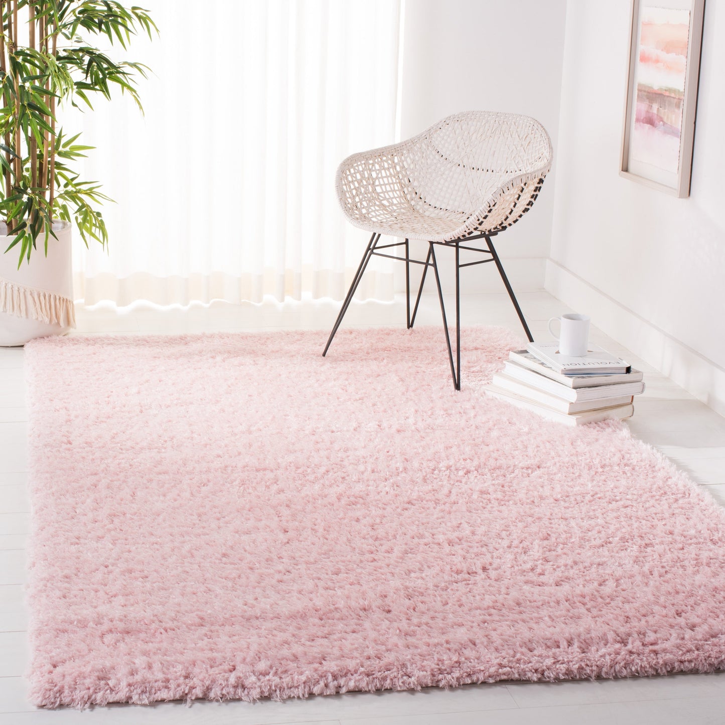 Tapis SAFAVIEH Madrid Shag Soledad uni de 5 cm d'épaisseur