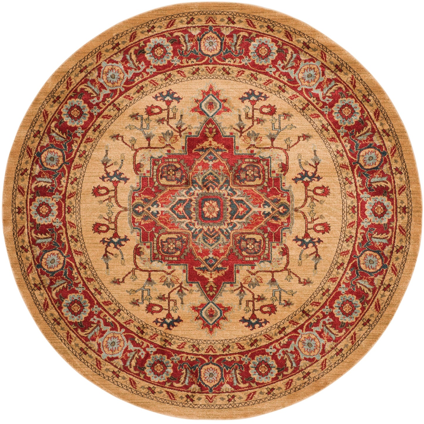 Tapis SAFAVIEH Mahal Beverley Traditional Grandeur Rouge/Naturel