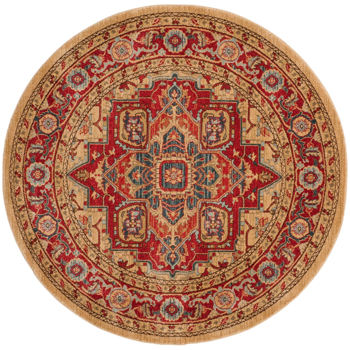 Tapis SAFAVIEH Mahal Beverley Traditional Grandeur Rouge/Naturel