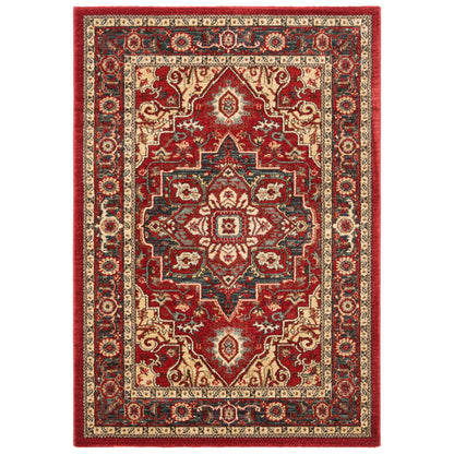 Tapis SAFAVIEH Mahal Beverley Traditional Grandeur Rouge/Naturel