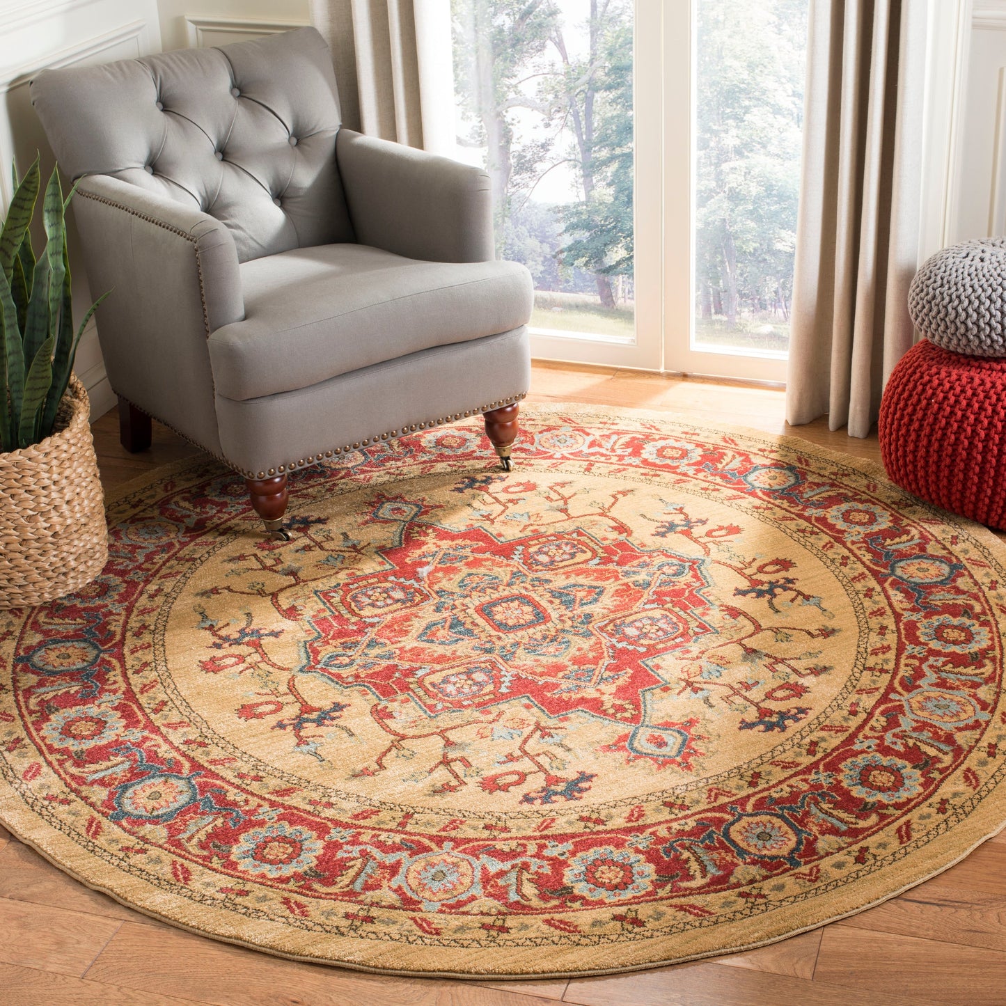 Tapis SAFAVIEH Mahal Beverley Traditional Grandeur Rouge/Naturel