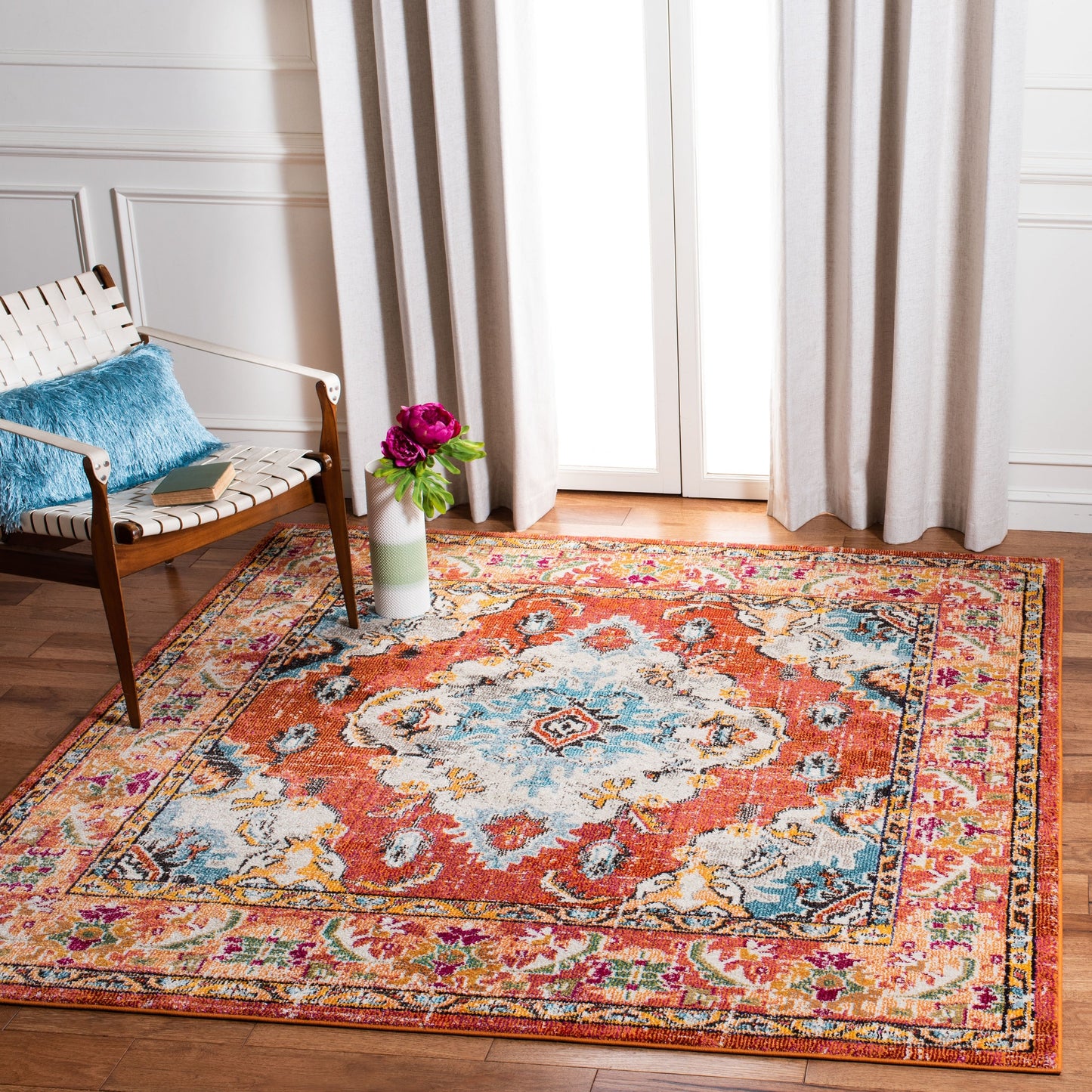 Tapis SAFAVIEH Monaco Océane Boho à médaillon vieilli