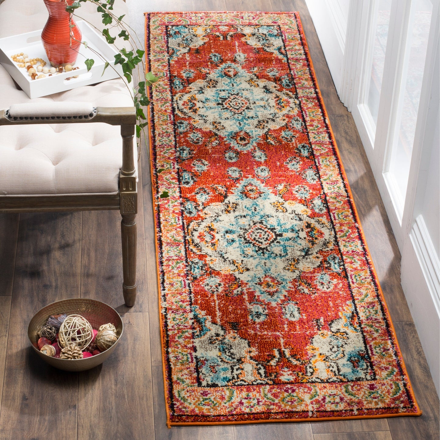 Tapis SAFAVIEH Monaco Océane Boho à médaillon vieilli