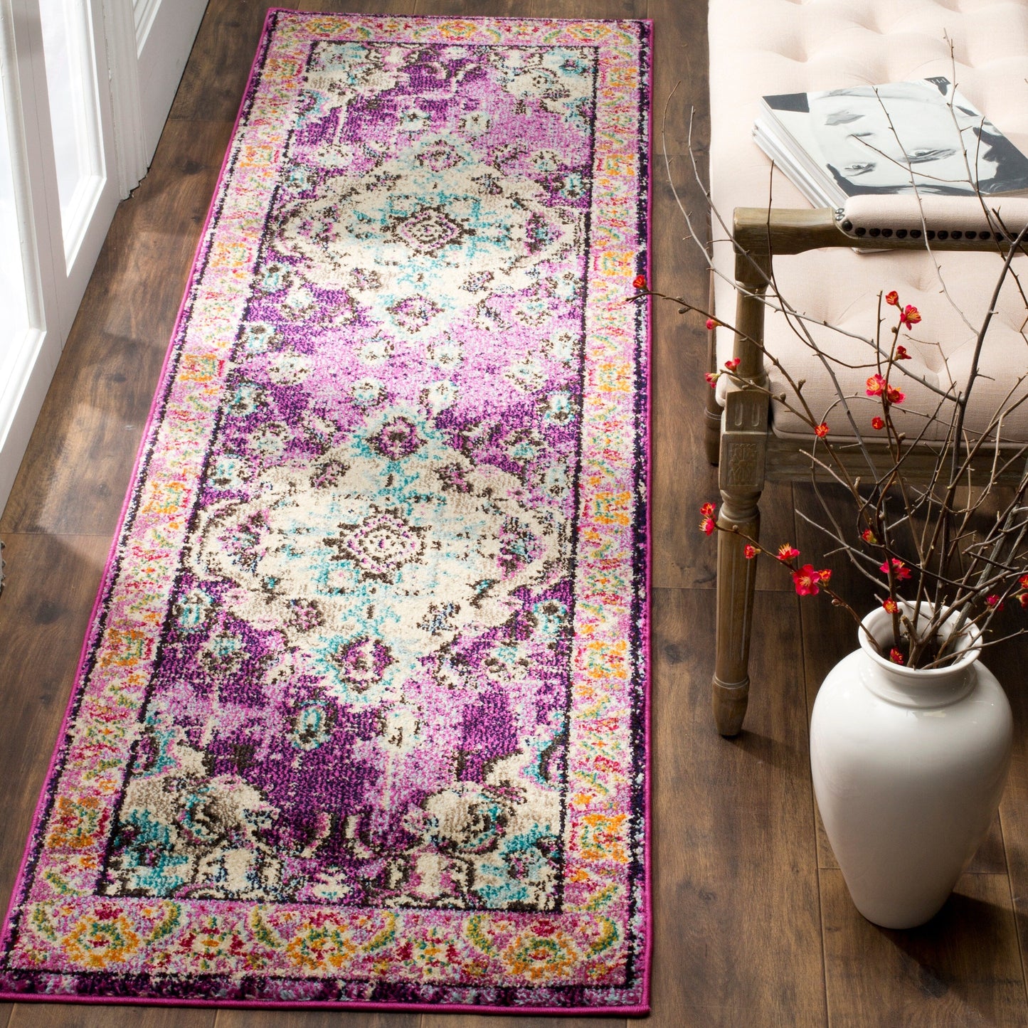 Tapis SAFAVIEH Monaco Océane Boho à médaillon vieilli