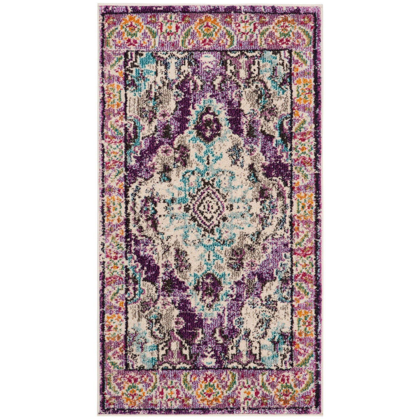 Tapis SAFAVIEH Monaco Océane Boho à médaillon vieilli