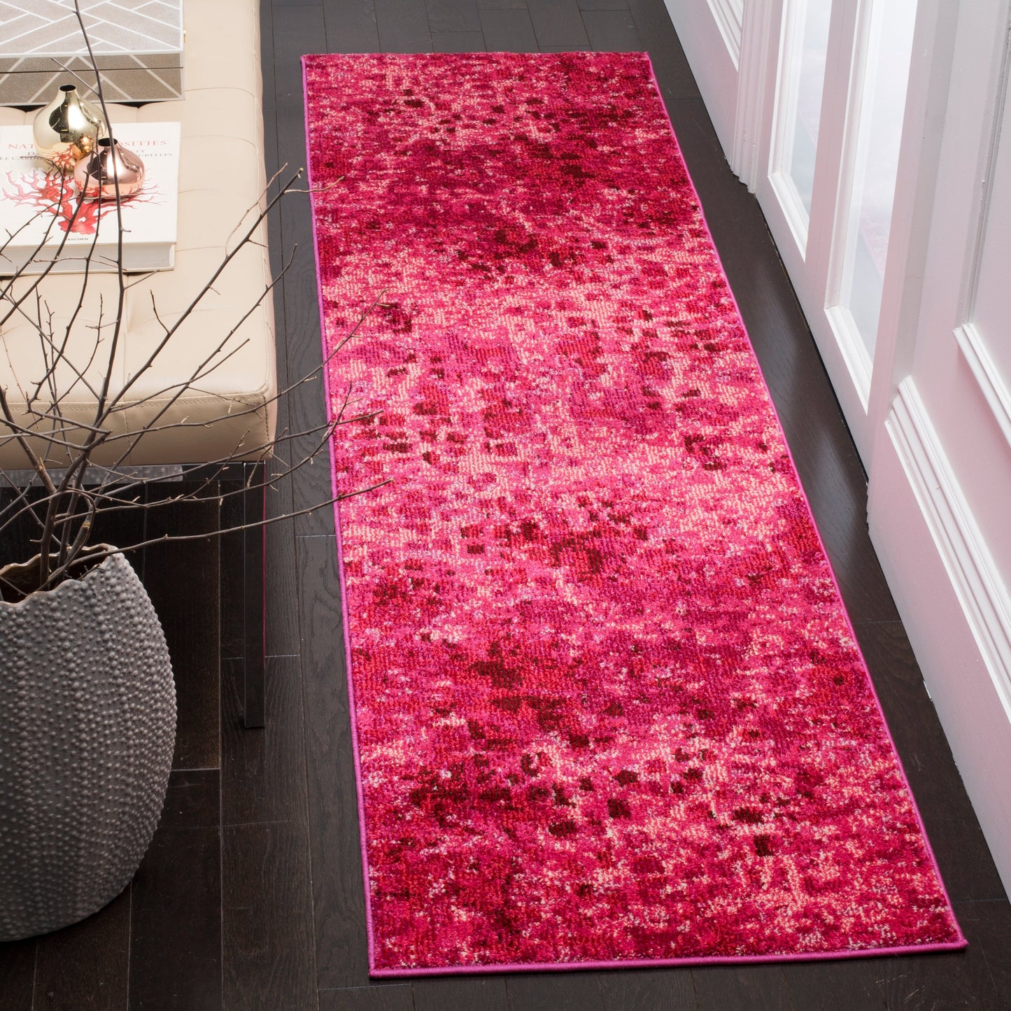Tapis SAFAVIEH Monaco Panna Boho Abstrait Moderne Aquarelle